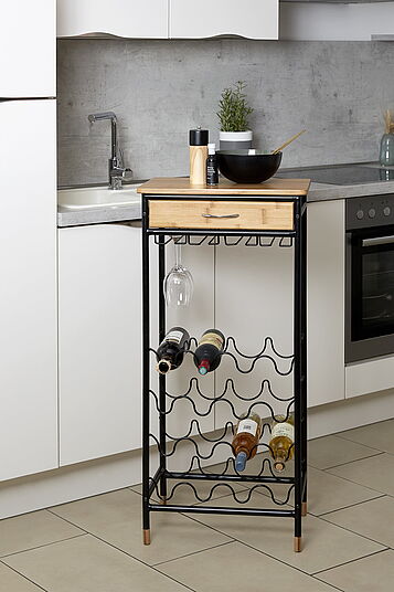 Das Weinregal Loft von WENKO aus Bambus
