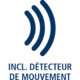 WENKO BAD inkl. Bewegungsmelder Ein blau-weißes Icon für den Bewegungsmelder der LED Duschstange