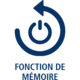 WENKO BAD Memorie Funktion Icon Ein blau-weißes Icon für die Memorie Funktion der LED Duschstange