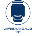 WENKO BAD Universalanschluss Universalanschluss Icon in blau und weiß