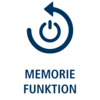 WENKO BAD Memorie Funktion Icon Ein blau-weißes Icon für die Memorie Funktion der LED Duschstange