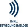 WENKO BAD inkl. Bewegungsmelder Ein blau-weißes Icon für den Bewegungsmelder der LED Duschstange