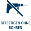 WENKO BAD Befestigen ohne Bohren Icon Ein blau-weißes Icon für das Befestigen ohne Bohren der LED Duschstange