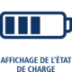 WENKO BAD Ladestandanzeige Icon Ein blau-weißes Icon für die Ladestandanzeige der LED Duschstange