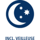 WENKO BAD inkl. Nachtlicht Icon Ein blau-weißes Icon für das Nachtlicht der LED Duschstange