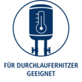WENKO BAD Durchlauferhitzer Durchlauferhitzer geeignet Icon in blau und weiß
