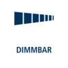 WENKO BAD dimmbar Funktion Icon Ein blau-weißes Icon für die dimmbare Funktion der LED Duschstange