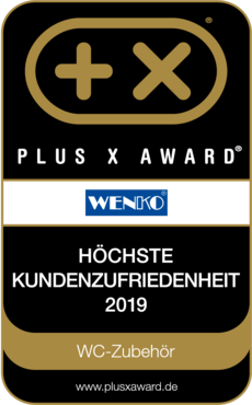 WENKO Auszeichnung Plus X Award Das Logo des Plus X Award für Kundenzufriedenheit